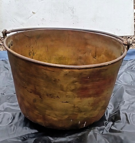 Antique gallon copper - copper, apple