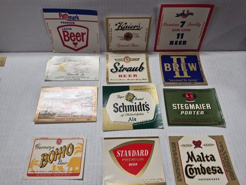Vintage beer labels unused - vintage,