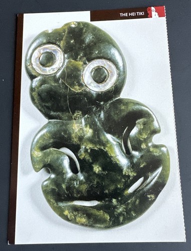 Postcard hei tiki green - green, stone