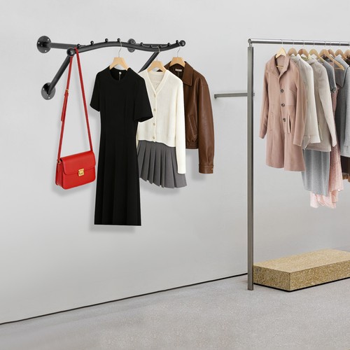 Iron clothing rack wall - iron,