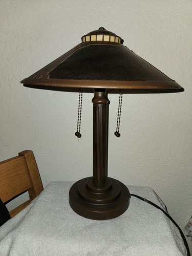Mica mission style lamp bronze - mission/style,