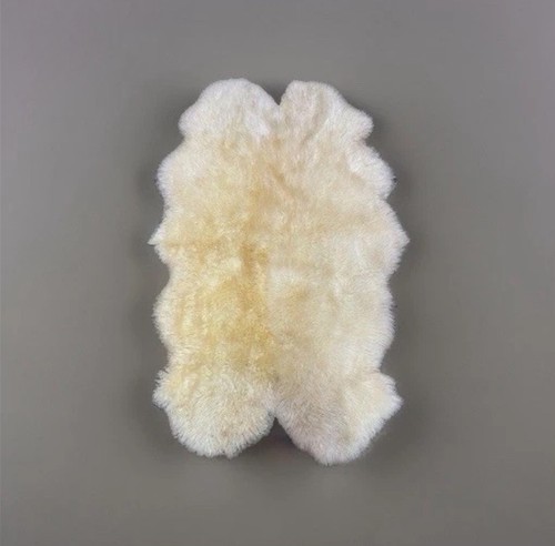 Natural sheepskin rug throw - rug,