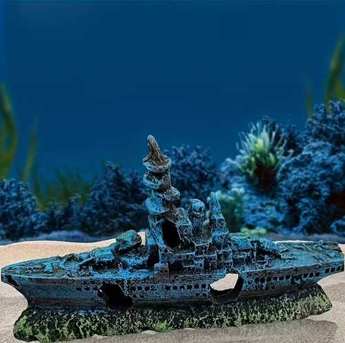 Battleship blue boat ornament - boat,