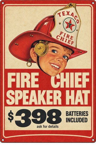 Texaco fire chief - fire, 12x8