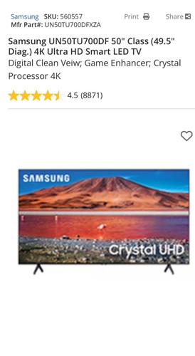 Tik tok samsung class - , 50"