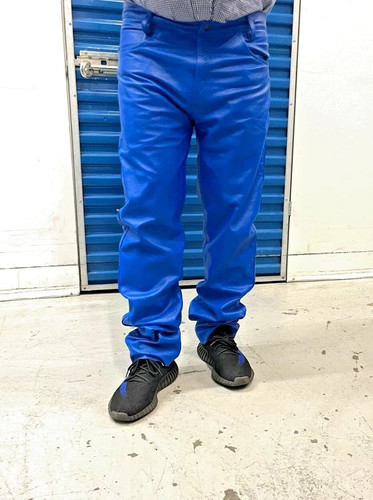 Mens biker jeans real - blue, or