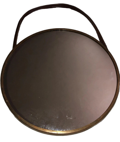 Rustic circle mirror with - circle,