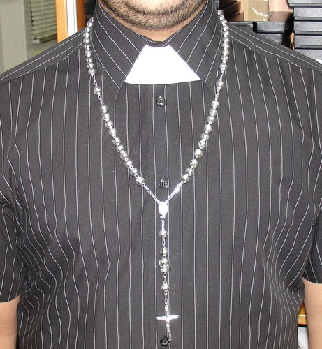 8mm diamond cut rosary - 26",