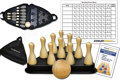Table shuffleboard bowling - table,
