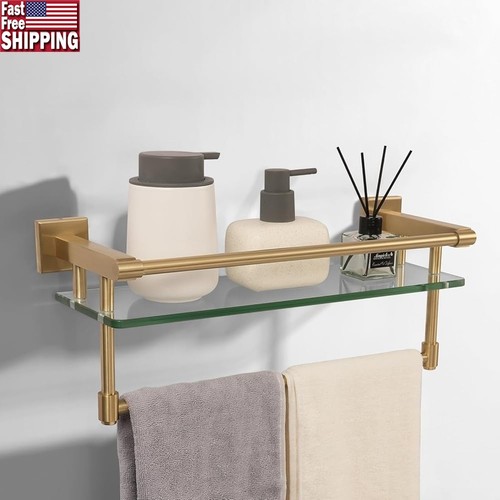 Tempered glass bathroom shelf - bathroom,