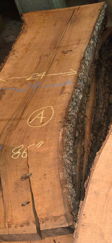 Pecan slab live edge minimum - -,