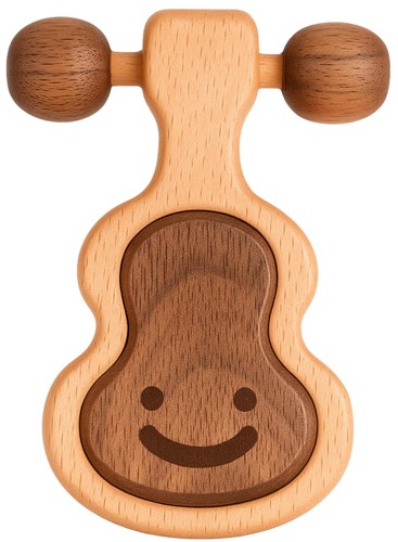 Hippotoys wooden baby rattle - wooden,