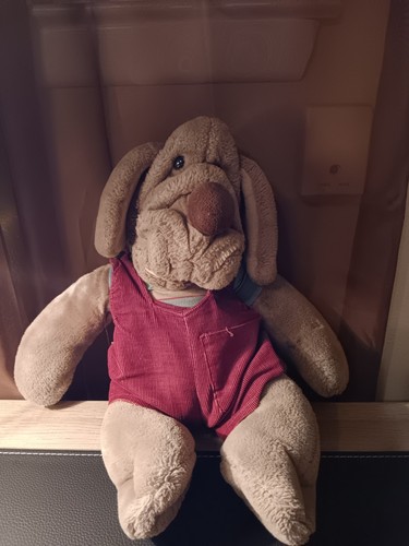 Wrinkles dog hand puppet - dog, the