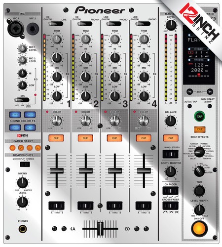 Pioneer djm 800 skin - pioneer, mirror