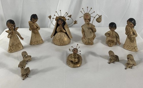 Vtg tonala nativity clay - vtg,
