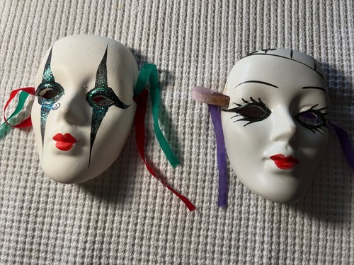Masquerade ceramic masks - masks, set