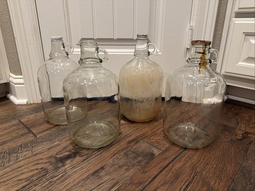 Vintage glass gallon jugs - glass,
