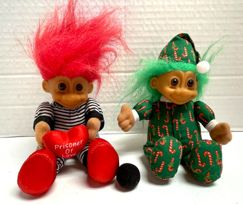 Vtg russ troll dolls - 7",