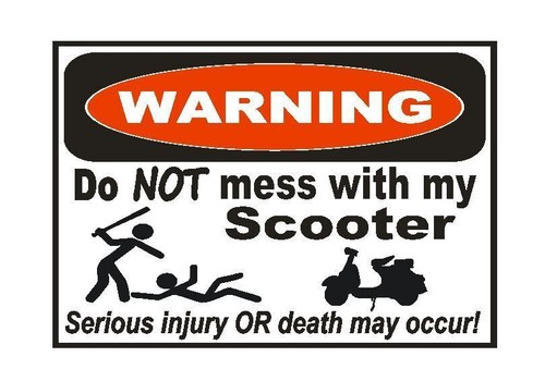 Moped scooter sticker decal - scooter,