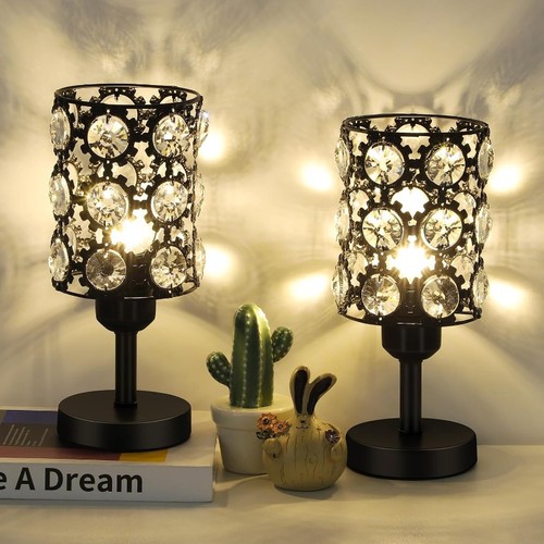 Set black crystal table - of,
