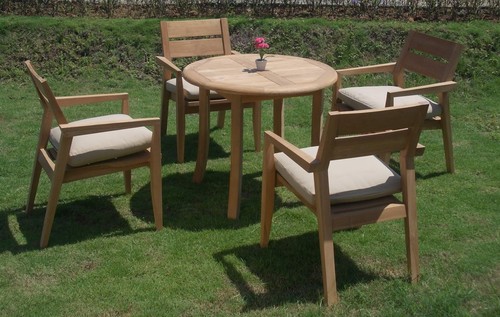 Outdoor dining teak set - 5,