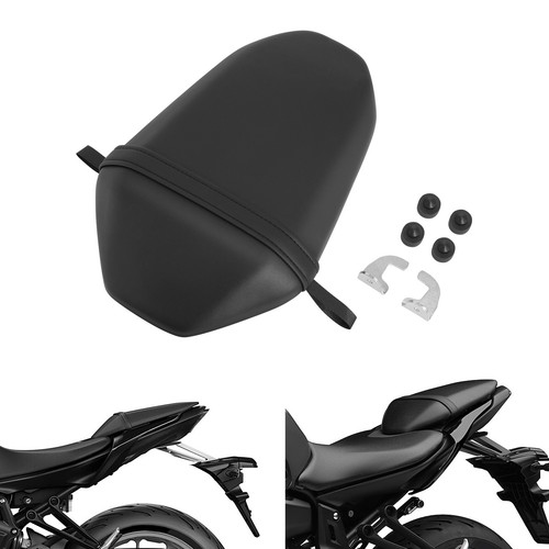 Black rear passenger pillion - black,