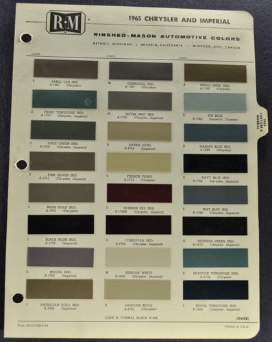 1965 chrysler paint chip - 1965,