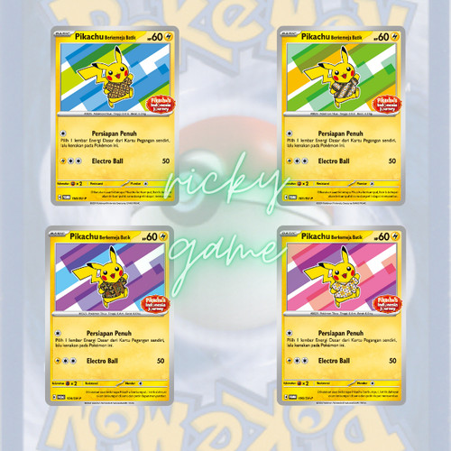 Pokemon card pikachu batik - pokemon, set