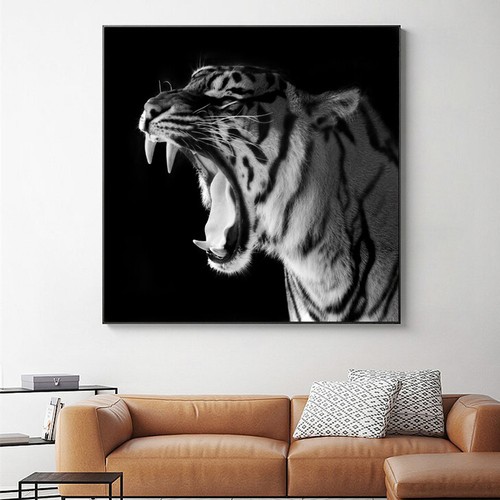 Art silk canvas poster - silk, tiger
