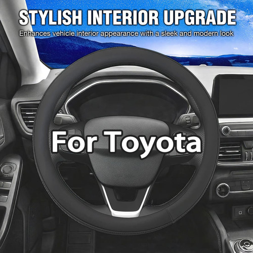 Leather steering wheel cover - leather,