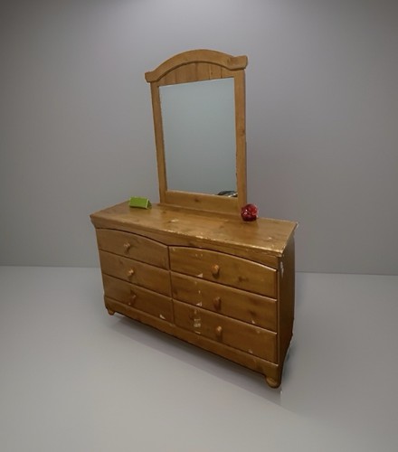 Medium brown wood dresser - wood, dresser,