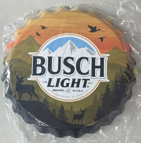 Busch light bottle cap tin - busch,