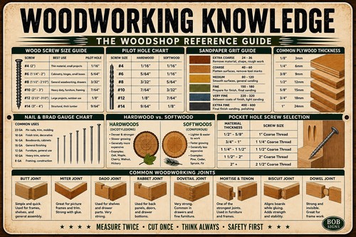 Woodworking reference chart - woodworking,