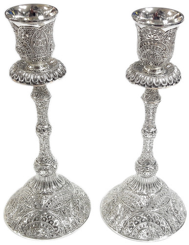 New candlesticks pair nickel - candlesticks,