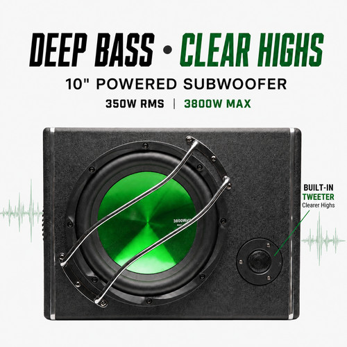 Powered car subwoofer deep - 10",