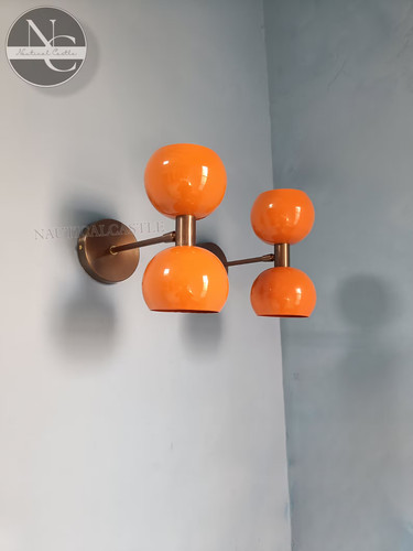 Orange brass diabolo - brass, wall