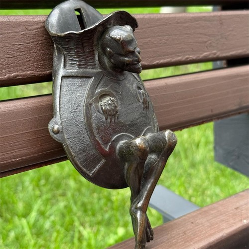 Antique bronze devil - devil, sculpture