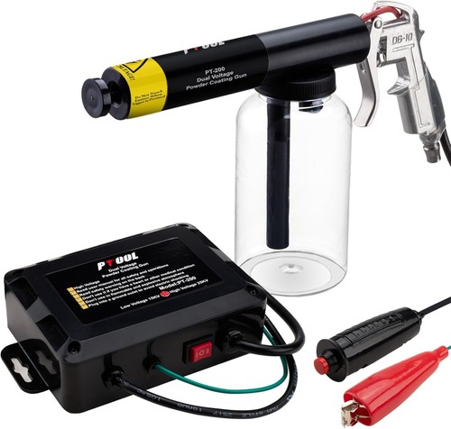 Powder coating gun system for - powder,