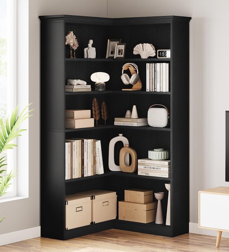Corner bookshelf bookcase tall - bookshelf,