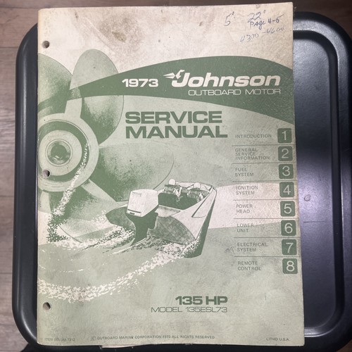 Johnson 1973 135 service - johnson,