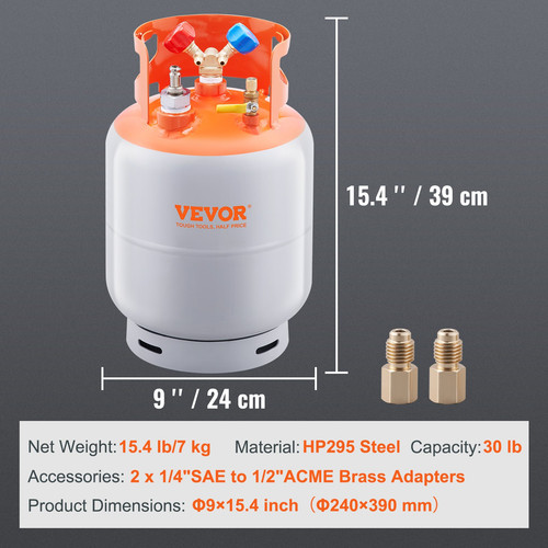 Vevor 30lb refrigerant - 30lb,