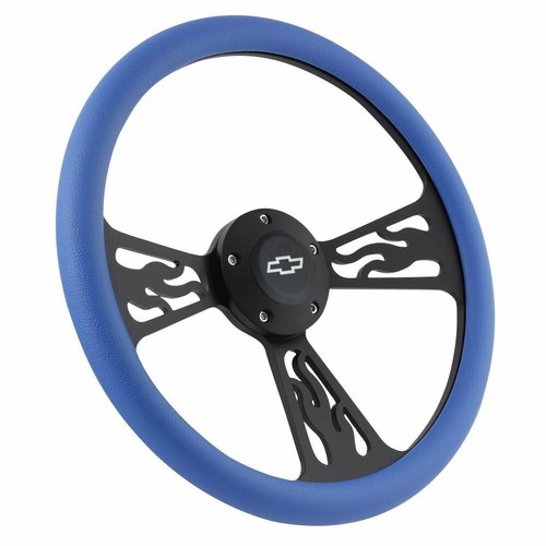 Black flamed steering - black,