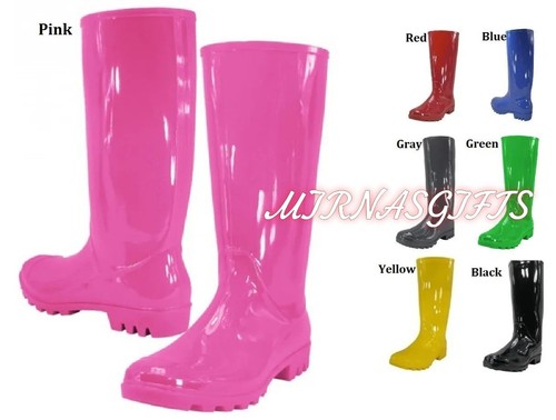 Women rubber rain boots - rubber,