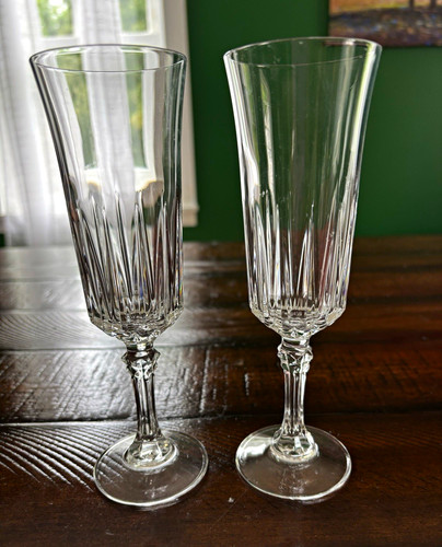 2pc clear glass stemmed - 2pc,