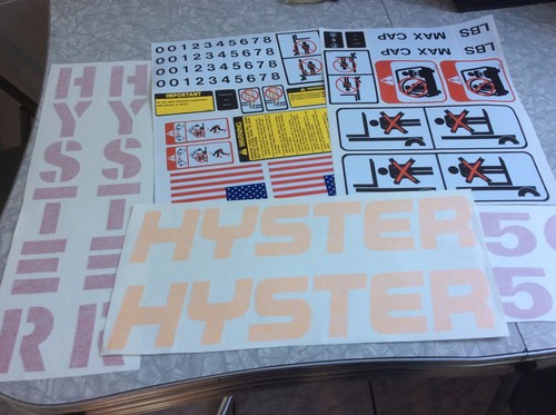 Hyster forklift decal complete - decal,