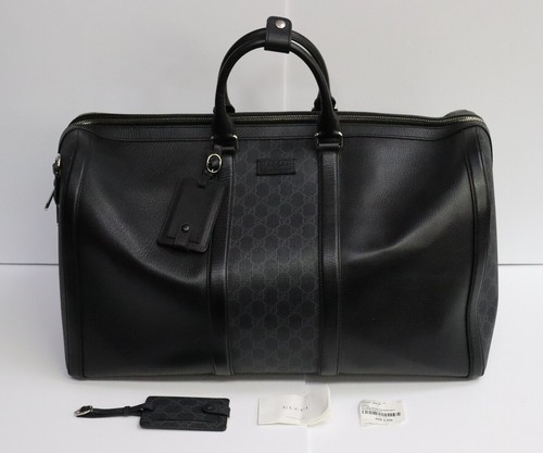 Gucci large black duffle - gg,