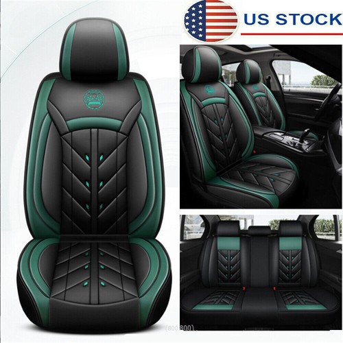 Black green car seat covers - car,