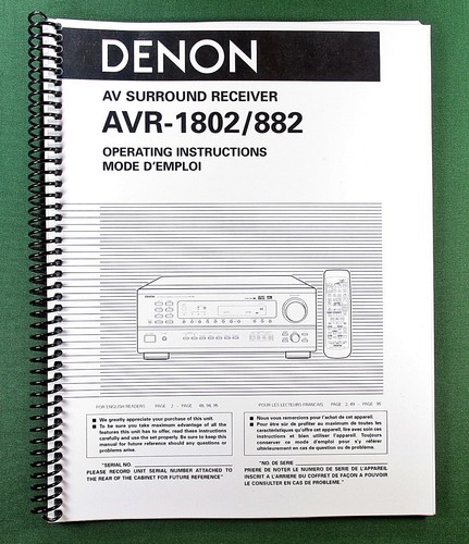 Denon avr 1802 instruction - avr-1802,