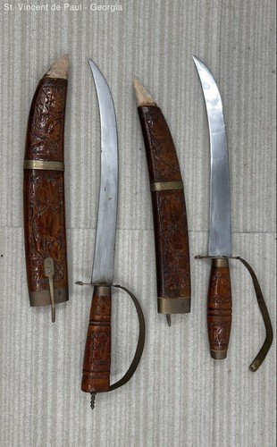 Vintage pair curved - vintage, swords