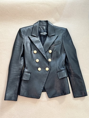 Balmain black leather - balmain,